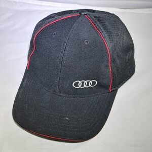AUDI BASEBALL CAP HAT ADJUSTABLE Black Red Cotton Breathable Cars Badeball‎ Hat